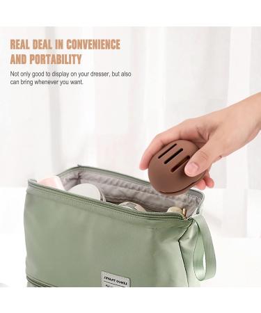 Fnyes Makeup Sponge Holder Set - Silicone Beauty Sponge & Etui for Dry & Wet Foundation - Travel-Friendly (MS Brown) - Buy Online on GoSupps.com