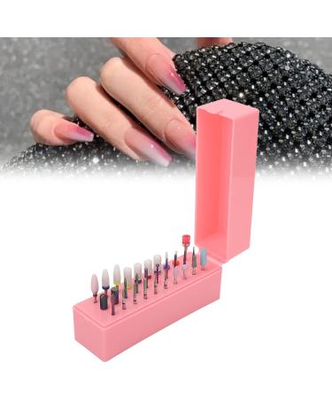 HURRISE Nail Bits Displayer Organizer Nail Drill Bits Holder 30 Holes Drill Bit Holder For Nails Display Organizer Dustproof Cover Mini Nail Bits Holder with Storage Box - Buy Online on GoSupps.com