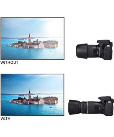 JJC Lens Hood for Canon EF 75-300mm & EF-S 55-250mm f/4-5.6 II - Replaces Canon ET-60, Black - Buy Online on GoSupps.com