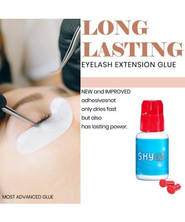 Buy Sky Glue S+ 5ml Strong Eyelash Extension Adhesive with Eye Pads & Brushes | Fast Drying & Long Lasting | TUBeauty - Buy Online on GoSupps.com