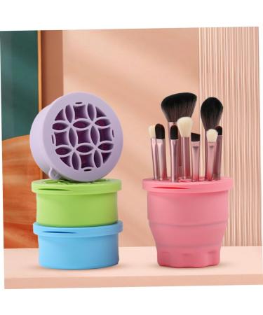 Makeup Sponge Cleaning Bowl Cosmetic Brush Cleaning Bowl Silicone Brush Holder Make up Brush Cleaner Make up Brush Cleaner Tool Silica Gel Purple Makeup Brush Storage Box 10x8.5cm Purple - Buy Online on GoSupps.com