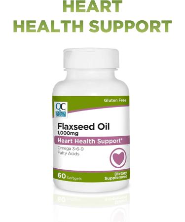 Quality Choice Flaxseed Oil 1000 mg Softgels Cold Pressed Plant-Based Source of Omega Fatty Acids 120 Easy-to-Swallow Softgels No Artificial Colors or Preservatives - Buy Online on GoSupps.com