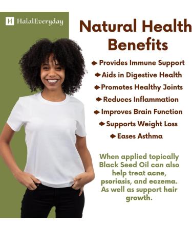 HalalEveryDay- 4 OZ Black Seed Oil - 100% Pure Cold Pressed- USDA Organic- Nigella Sativa Non-GMO - Thymoquinone - Cumin Seeds Oil - Buy Online on GoSupps.com
