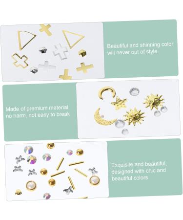 POPETPOP 72 Boxes Nail Art Accessories Nail Art Decor Jewel Stickers Nail Stickers for Nail Art Stickers for Nails Nail Art Decals 3D Charm Zinc Alloy White Nail Supplies - Buy Online on GoSupps.com