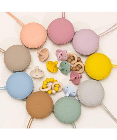WeSweet Pacifier Box - Pack of 2 Silicone Pacifier Holders for On-the-Go | Easy to Clean (Apricot/Muted) - International Shipping Available - Buy Online on GoSupps.com