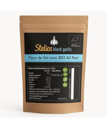  Terra Greek Black Garlic Sea Salt 75g Aged 90 days vegan non-GMO gluten-free - Buy Online on GoSupps.com