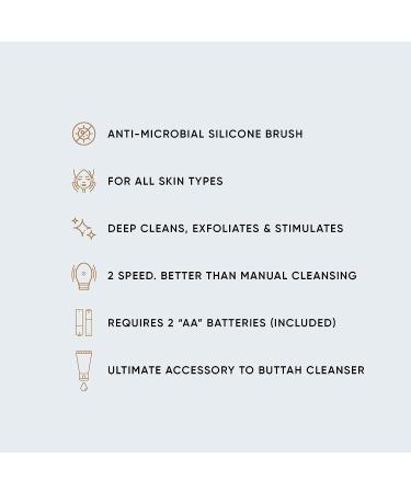 Buttah Skin Buttah Vibe Cleansing Brush with Stand - New & Improved Sonic Technology for Deep Cleansing - 2-Speed Brush for Men & Women - Buy Online on GoSupps.com