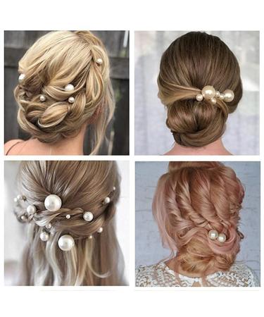 inSowni 26 Pack Gold Flower Pearl Wedding Hair Combs and Pins Set - Rhinestone Crystal Bridal Accessories for Women, Girls, Brides, Bridesmaids - Buy Online on GoSupps.com