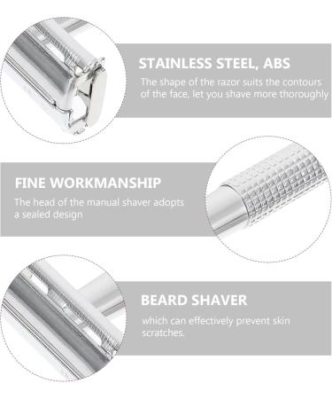 Lurrose Men's Manual Shaving Razor Set - Stainless Steel Hair Removal Device for a Smooth Shave - International Shipping Available - Buy Online on GoSupps.com