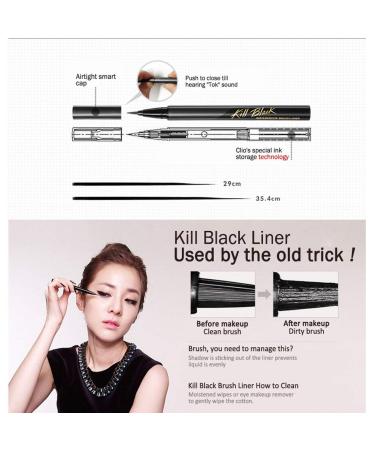 Clio Waterproof Pen Liner Kill Black - Buy Long-Lasting Smudge-Proof Eyeliner Online | International Shipping Available - Buy Online on GoSupps.com