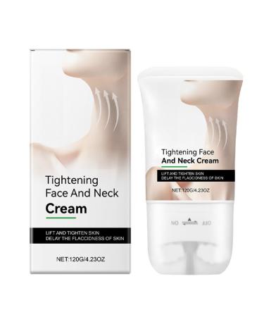 MeiPlumLai Neck Firming Cream with Roller Neck Creams for Tightening and Firming Anti-Aging Neck Cream for Tightening Smoothing & Reducing Wrinkles Fine Lines and Loose Skin (120G)