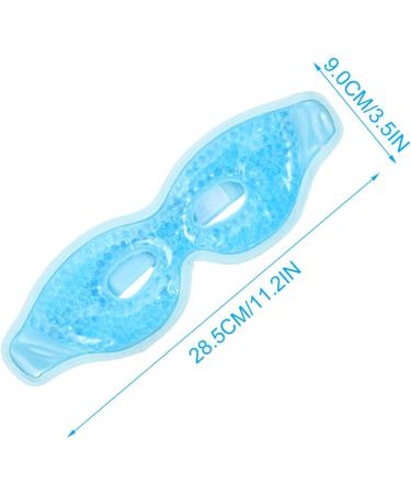 PLAFOPE Cool Gel Eye Mask Reusable Ice Compress For Eye Care Reduces Fatigue Swelling For Students Office Workers Comfortable Fit With Elastic Band 285x9x17cm Sky Blue - Buy Online on GoSupps.com