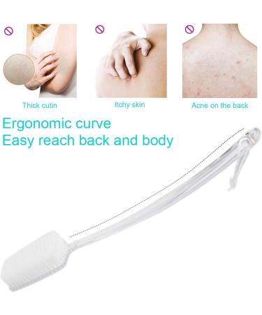 McZCent XL Back Brush - Plastic Long Stem Exfoliating Body Brush for Dry Brushing & Showering | International Shipping Available - Buy Online on GoSupps.com