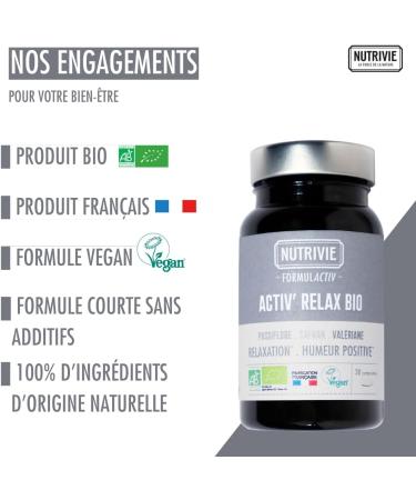 Activ'Relax Bio Formulactiv Vegan NUTRIVIE Made in France - Buy Online on GoSupps.com