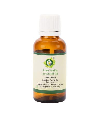 Vanilla Essential Oil | Vanilla Planifolia | for Fragrance | for Scent | for Body | for Massage | for Hair | for Skin | 100% Pure Natural | 30ml | 1.01oz by R V Essential Vanilla 1.01 Fl Oz (Pack of 1)