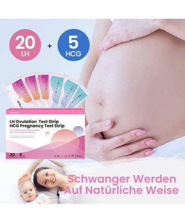Femometer 20 Ovulation Tests & 5 Pregnancy Tests 25 MIU/ml Optimal Sensitivity with Urine Cup | Accurate & Reliable - Buy Online on GoSupps.com