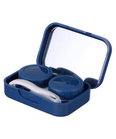 Partykindom 1 set 4-box care box for colored contact lenses contact lens container mirror colored contact lenses for eye case eye contact case travel parcel stand plastic cute