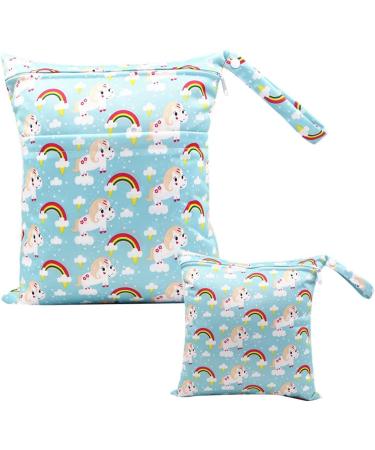 Egurs Diaper Bag Wetbag Set Large & Medium Rainbow Horse for On-the-Go | International Shipping - Buy Online on GoSupps.com