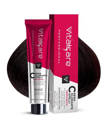 Vitalcare Vitalcare | Professional Permanent Professional Hair Dye Cream Hair Dye with Silk Protein No. 2/00 Bruno 100 ml