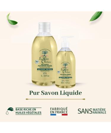 LE PETIT OLIVIER - Pur Savon Liquide - Hypoallerg nique - Sans Parfum & Sans Colorant - Nettoie la Peau en Douceur - 98% d'Origine Naturelle - Cuit au Chaudron - Fabriqu en France - 500ml 500 ml (Lot de 1) - Buy Online on GoSupps.com