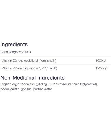 CanPrev D3 & K2 1000IU/120cg in Organic Coconut Oil 240 Softgels - Buy Online on GoSupps.com