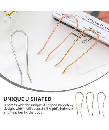 Lurrose 3pcs U Shape Hair Pins for Women - Perfect for Updos | International Shipping Available - Buy Online on GoSupps.com