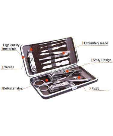 Grooming Kit: Manicure Set with Nail Clippers, Pedicure Tools, Stainless Steel File, Ear Pick, Tweezers, and More - Buy Online on GoSupps.com