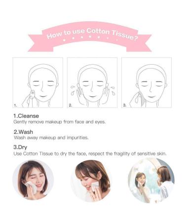 100PCS Large Disposable Face Towels | Makeup Removing Cotton Tissue | Reusable Skin Care Pads - Wet & Dry Use - Buy Online on GoSupps.com