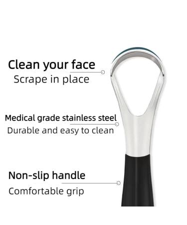 Metal Tongue Scraper (2 Pack) with Case for Adults, Men, Women & Children - Oral Care Tool to Reduce Bad Breath - Buy Online on GoSupps.com