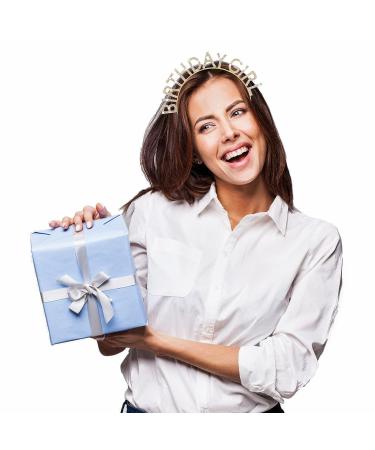 Sibba Happy Birthday Crown Tiara Party Accessory for Women and Girls - Gold Rhinestone Headband - Buy Online on GoSupps.com