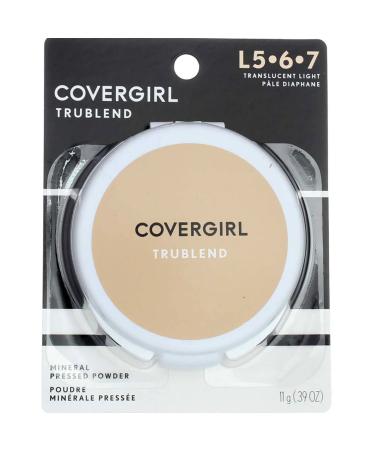 COVERGIRL truBlend Pressed Blendable Powder  Translucent Light  0.39 Ounce (packaging may vary) white 0.39 Ounce (Pack of 1)