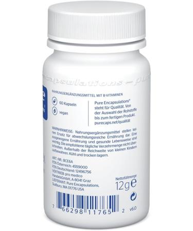 Buy Pure Encapsulations B-Complex 60 Capsules - Premium Multivitamin for Energy & Wellness - International Shipping - Buy Online on GoSupps.com