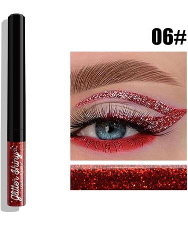 Pearlescent Eyeliner Liquid Glitter Eyeliner Eyeshadow Makeup Stage Show Makeup (red) - Buy Online on GoSupps.com