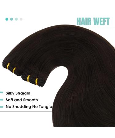 Youngsee 55cm Brown Real Hair Extensions - Remy Weft Hair - Double 100g #2 for Easy Insertion - Buy Online on GoSupps.com