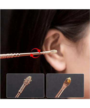 Spiral Ear Wax Pick Spoon Set with Storage Box and Cleaning Brush - Stainless Steel Ear Wax Removal Tool Kit for Adults (2PCS) - Silver - Buy Online on GoSupps.com