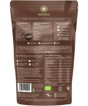 Aduna Advanced Superfood Digestion Blend | 100% Organic Powder for Smoothies/Juices & Yoghurt | 250g Resealable and Recyclable Pack - Buy Online on GoSupps.com