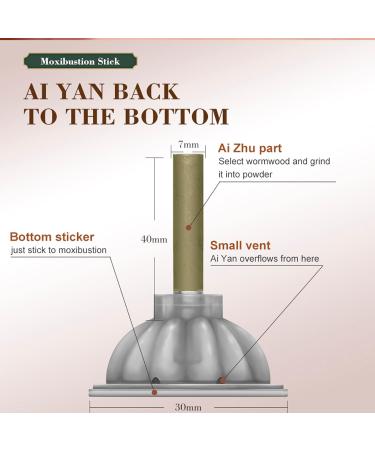 Zhongyan Taihe 50-Pack Self-Adhesive Moxa Sticks for Moxibustion | Mini Moxibustion Herbal Cups | International Shipping Available - Buy Online on GoSupps.com