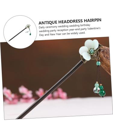 DOITOOL 1pc Antique Headdress Hairpin Wooden Hair Stick Hair Clip for Women Japanese Hair Pin Hair Stick Wood Hair Chopsticks Antique Hair Pins Tie Hair Glass - Buy Online on GoSupps.com