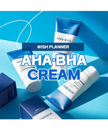 Wish Planner AHA/BHA Cream - Hydrating Daily Facial Cream | Korean Skincare 80ml - Buy Online on GoSupps.com