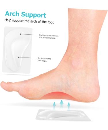 NOLITOY Silicone High Heel Cushion Pads - 4 Pairs Arch Support Insoles for Women & Men - Ultimate Comfort Shoe Inserts - Buy Online on GoSupps.com
