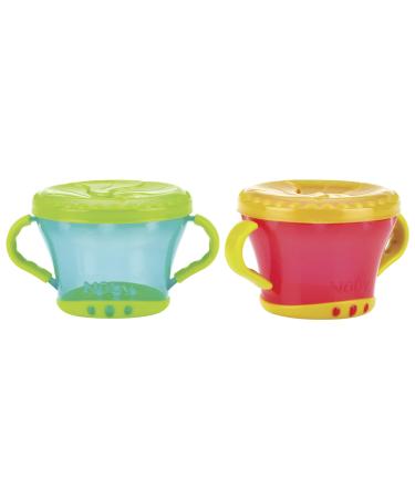 Nuby Plastic Snack Keeper  Colors May Vary  5 Colors May Vary 1 Count (Pack of 1) 5 in