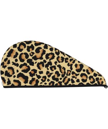 Leopard Microfiber Hair Towel | Soft & Super Absorbent Quick Dry Wrap for Women Ideal for Long Curly & Thick Hair - Buy Online on GoSupps.com