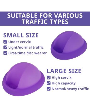 FENGQ Menstrual Disc Reusable Silicone Period Disc & Alternative to Tampons for Active Women (Purple S+L) - Buy Online on GoSupps.com