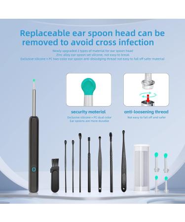 NE3 Ear Wax Removal Kit 3.6mm 1296P HD Wireless Pocket Ear Camera with App Control IP67 Waterproof Ear Wax Removal Tool with 8 Ear Cleaner Kit Ear Wax Remover for iOS and Android Black - Buy Online on GoSupps.com