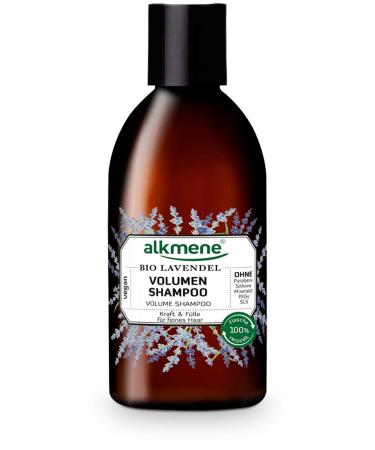 alkmene Organic Lavender Volumizing Shampoos - Shampoos for Fine and Flat Hair - Vegan Shampoo Without Silicone Parabens Mineral Oils SLS and SLES - Shampoos (1x 250 ml)