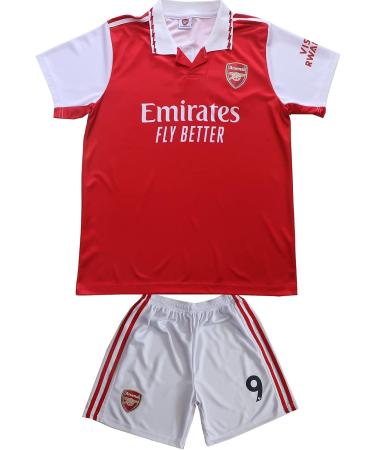 CEKFAX 2022/2023 Arsenal Home #9 Gabriel Jesus Kids Soccer Jersey Set - Red 28 (10-11 Years) - Buy Online on GoSupps.com