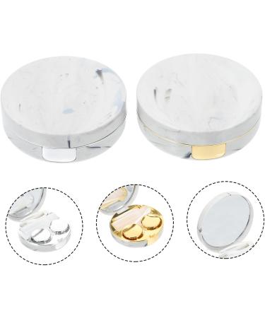 Partykindom Double Box Glasses Case & Contact Lens Holder - Travel-Friendly Organizer with Mirror for Eye Care & Makeup - Buy Online on GoSupps.com