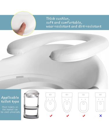 Wakagen Height adjustable potty training toilet seat with steps for boys and girls infant toddler child toilet training seat with handle  padded seat  non-slip wide steps  (ZX-001) - Buy Online on GoSupps.com