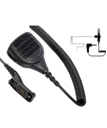 V&L Speaker Mic Compatible with Motorola Radios APX4000 APX6000 APX7000 XPR6350 XPR6550 XPR7350 XPR7550( APX 4000 6000 7000 XPR 7550 7350 6550, Noise Reduction Shoulder Microphone with 3.5mm Earpiece