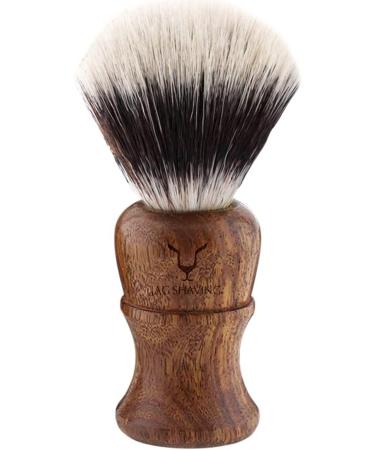 Jag Shaving Razor Brush - Sustainable Synthetic Silver Tip Brush with Noble Wooden Handle for Perfect Shaving - Buy Online on GoSupps.com